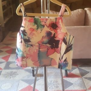 Bardot Junior Crop Top & Skirt with Overlay (NWT)